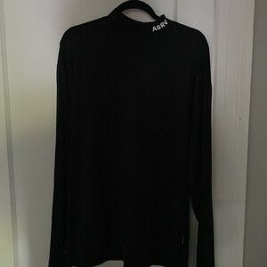 ASRV Size XL  Silver-Lite Mock Turtle Neck Long Sleeve Shirt